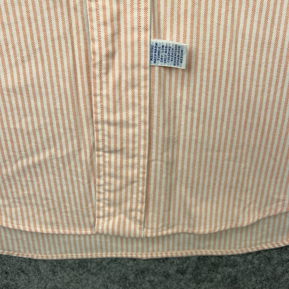 Ralph Lauren Shirt Men 16.5 35 Orange Striped Flesh Pony Long Sleeve Button Down - Picture 7 of 11